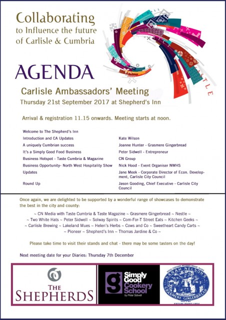 It's Food and Drink time at Carlisle Ambassadors' Meeting